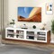 70 Inch Large TV Stand with Multi-Functional 4-Door Cabinet and 2 Adjustable Shelves
